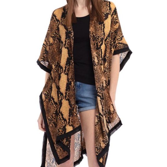 Snake Print Light Kimono - Picture 1 of 2